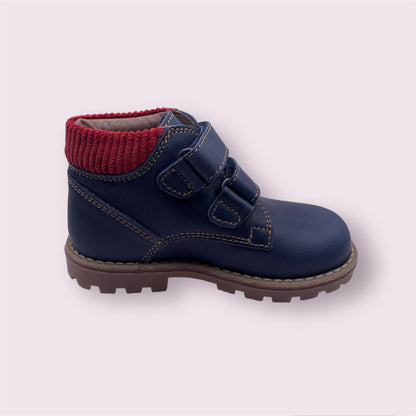 Poldino - blauwe velcro bottine