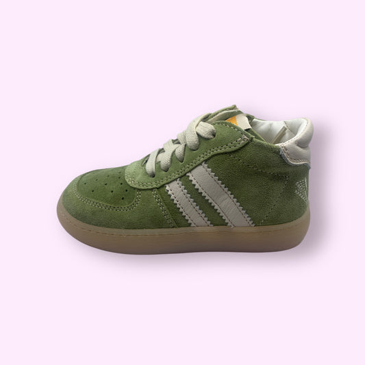 Ocra - sneaker groen strepen hoog