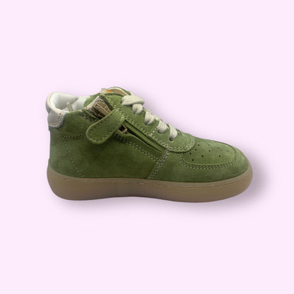 Ocra - sneaker groen strepen hoog